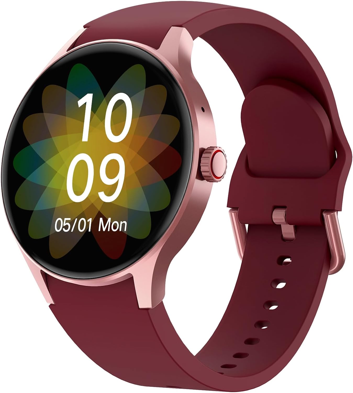 BingoFit Smartwatch Damen Herren mit Telefonfunktion,1,43'' AMOLED Touchscreen Fitnessuhr, Fitness Tracker mit Pulsuhr Schlafüberwachung Blutdruck SpO2, 50+Sportmodi Schrittzähler Uhr für Damen Herren