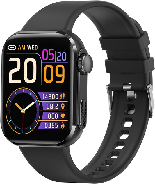 BingoFit Fitness Tracker, Smartwatch Fitnessuhr mit Telefonfunktion Pulsuhr Schlafüberwachung Blutdruck Blutsauerstoff,1,95'' HD-Farbdisplay Schrittzähler Uhr, 20+Sportmodi Smartwatch für Damen Herren